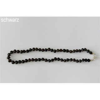 Amberstyle amber necklace black 32cm with magnetic clasp