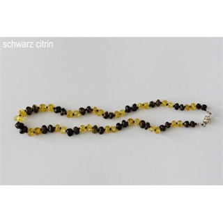 Amberstyle amber necklace black citrine 32cm with magnetic clasp