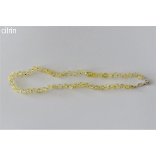 Amberstyle 黄水晶琥珀项链 32 厘米，带龙虾扣