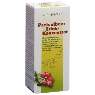 Nápojový koncentrát Alpinamed Brusinka 100 ml