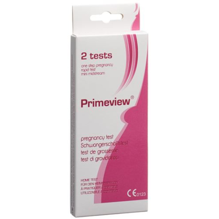Primeview hCG midstream pregnancy test mini 2 pieces