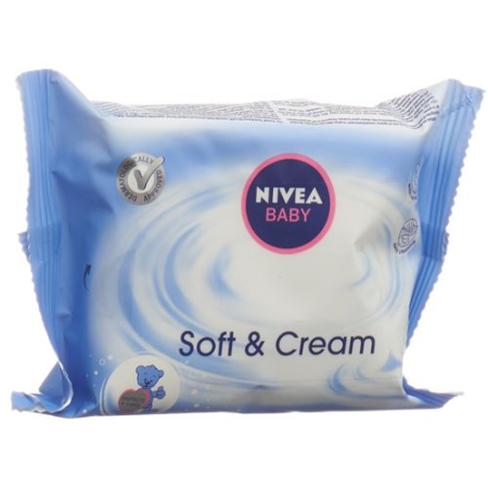 Вологі серветки Nivea Baby Soft & Cream дорожні розмір 20 шт