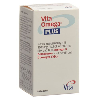 Vita Omega Plus Kaps 1g aceite de pescado 30mg Q10 90uds