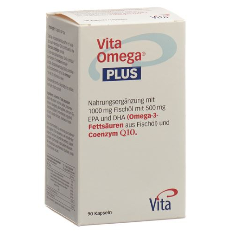 ប្រេងត្រី Vita Omega Plus Kaps 1g 30mg Q10 90 pcs