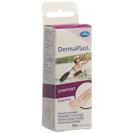 DermaPlast COMFORT एक्सप्रेस स्ट्रिप्स 19x72mm 15 पीस