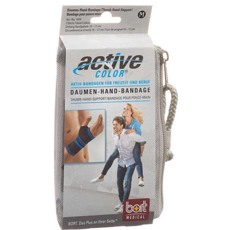 Bandage pouce-main Active Color noir M