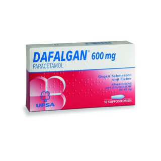 Dafalgan Supp 600 mg de 10 pcs