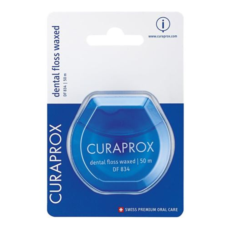 ច្រាសដុសធ្មេញ Curaprox DF 834 50m waxed mint