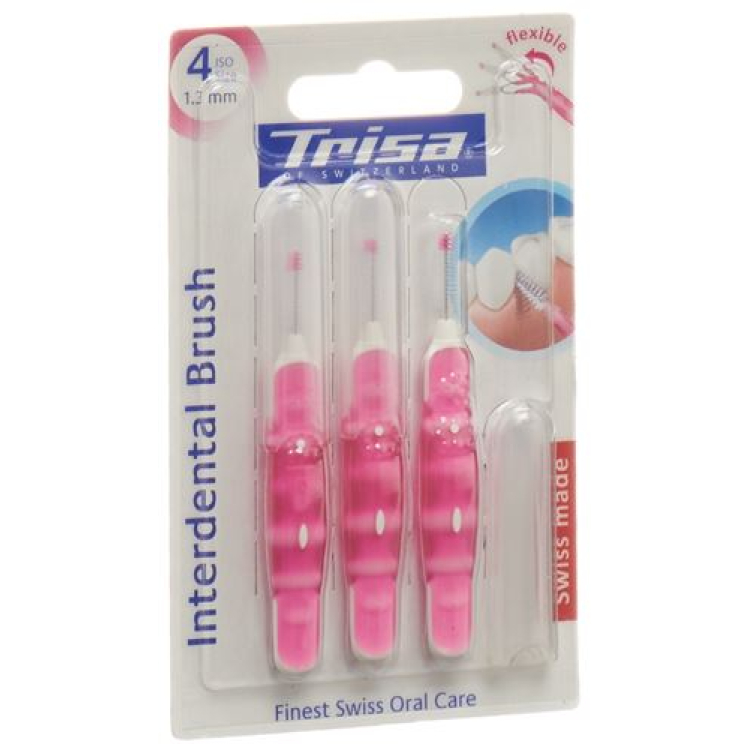 Escova interdental Trisa ISO 4 1,3mm 3 peças