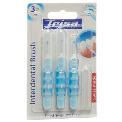 Trisa interdental brush iso 3 1.1mm 3 ដុំ