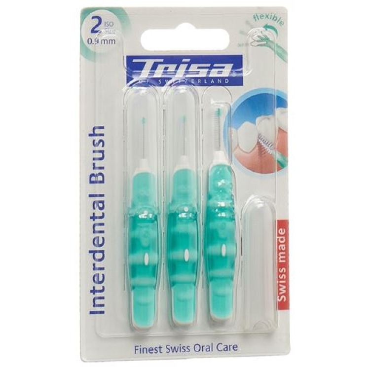 Trisa interdental brush ISO 2 0.9mm 3 ដុំ