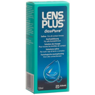 LENS PLUS Ocu Pure saline solution bottle 120 ml