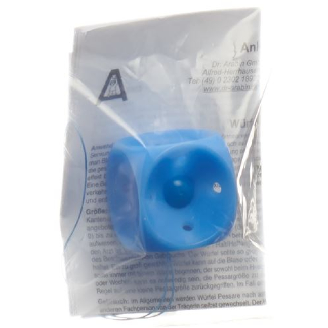 Aichele küp pesser boy 3 37mm silikon mavi düğmeli delikli