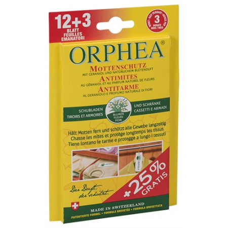 Orphea Эрвээхэй хамгаалах навч цэцэгсийн үнэр 12 + 3 ширхэг Action