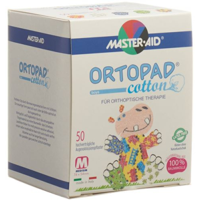 Ortopad cotton occlusionspflaster միջին տղաներ 2-4 տարեկան 50 հատ