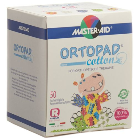 Ortopad Cotton Occlusionspflaster Regular Boy 4 anos e 50 unidades