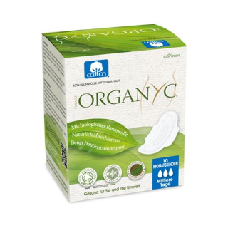 Organyc sanitary pads with wings Mode Flow 10 pcs