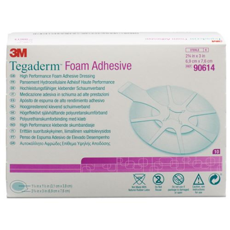 3M Tegaderm Foam Mini oval adhesive 10 pcs