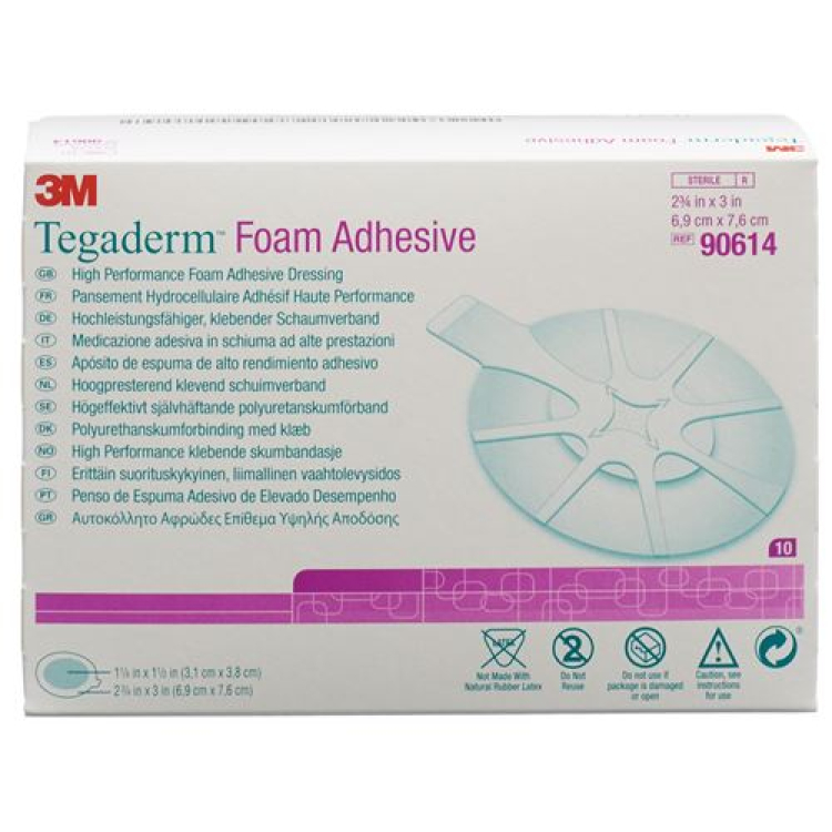 3M Tegaderm Foam Mini oval perekat 10 pcs