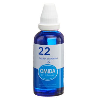 Omida Schuessler No. 22 Calcium carbonicum Dil D12 Frasco 50 ml