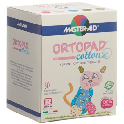 Ortopad cotton occlusionspflaster regular dziewczynka 4 lata i 50 szt