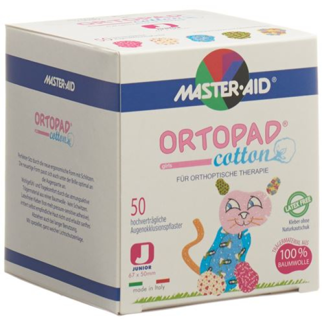 Ortopad Cotton Occlusionspflaster Junior Meisjes 50 st