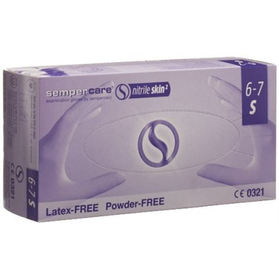 Sempercare nitrile gloves skin s គ្មានម្សៅ គ្មានមេរោគ 200 កុំព្យូទ័រ