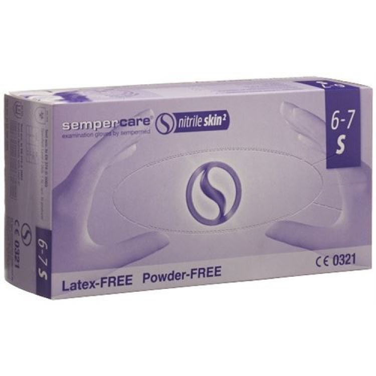 Sempercare Nitrile gloves Skin S - Powder-Free Sterile