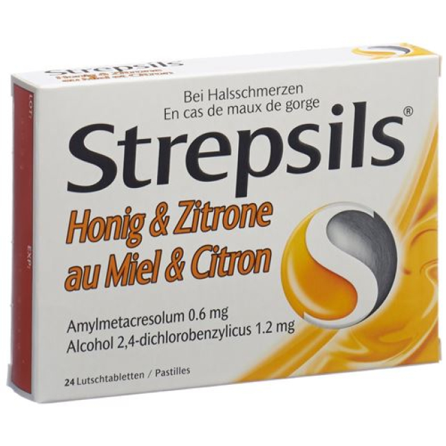 Strepsils Lutschtabl Honing & Citroen 24 st