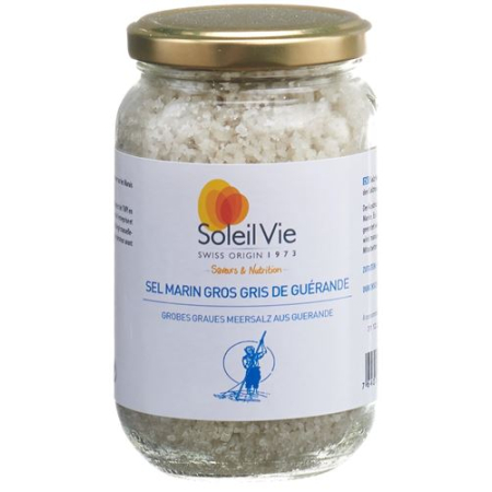 SOLEIL VIE Guérande sal marina gris gruesa bote 300 g