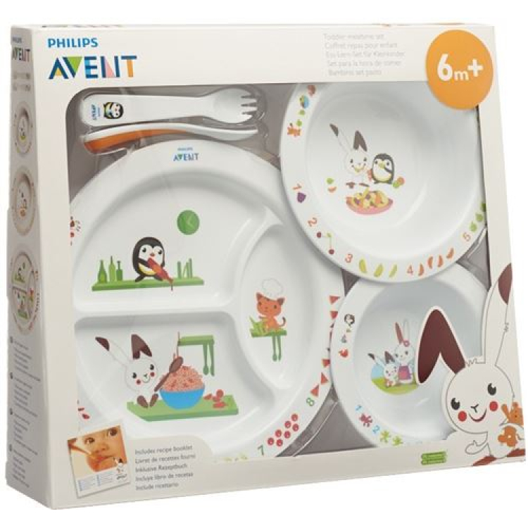 AVENT PHILIPS bebe comedor aprendizaje set grande 6M+