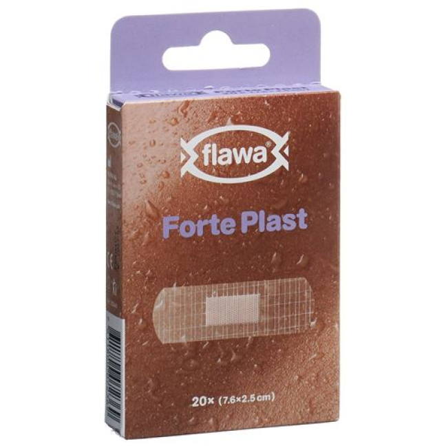 Flawa Forte Plast 2.5cmx7.6cm 20 pièces