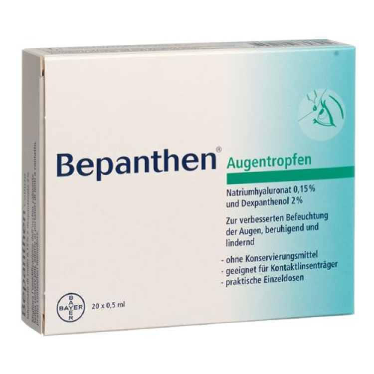 قطره چشمی Bepanthen مونودوز 20 x 0.5 میلی لیتر