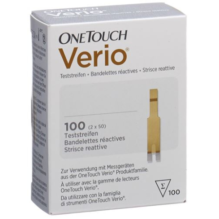 One Touch Verio רצועות בדיקה 100 יחידות