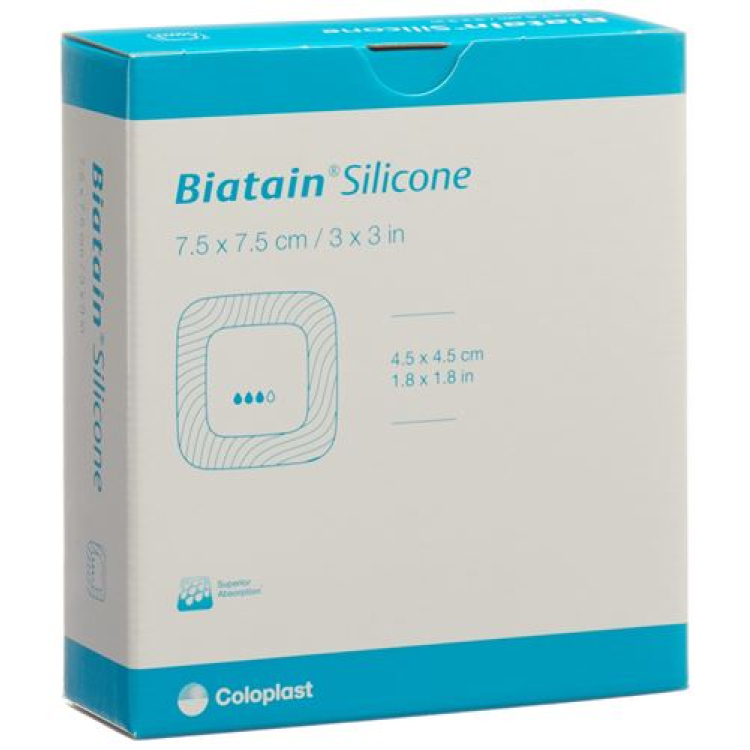 Biatain Silicone Foam Dressing 7.5x7.5cm ինքնասոսնձվող 10 հատ