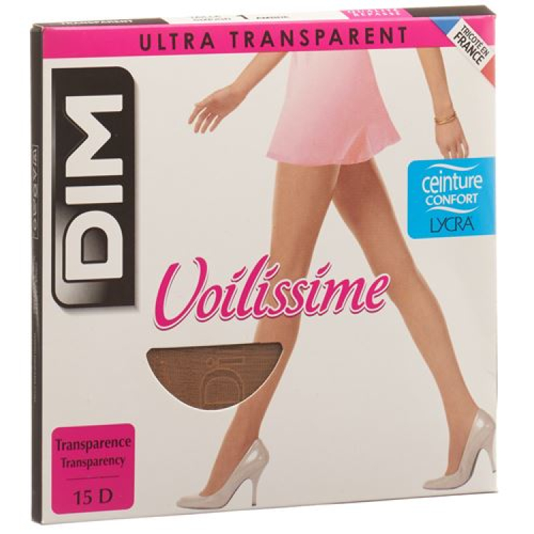 Meia-calça Dim Voilissime transparente T1 âmbar 1 par