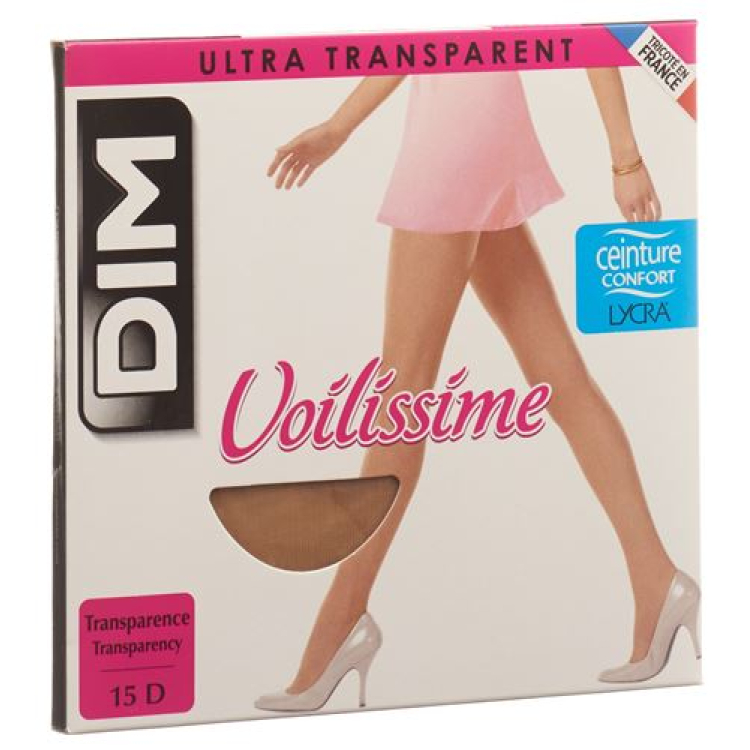 Meia-calça Dim Voilissime transparente T3 âmbar 1 par