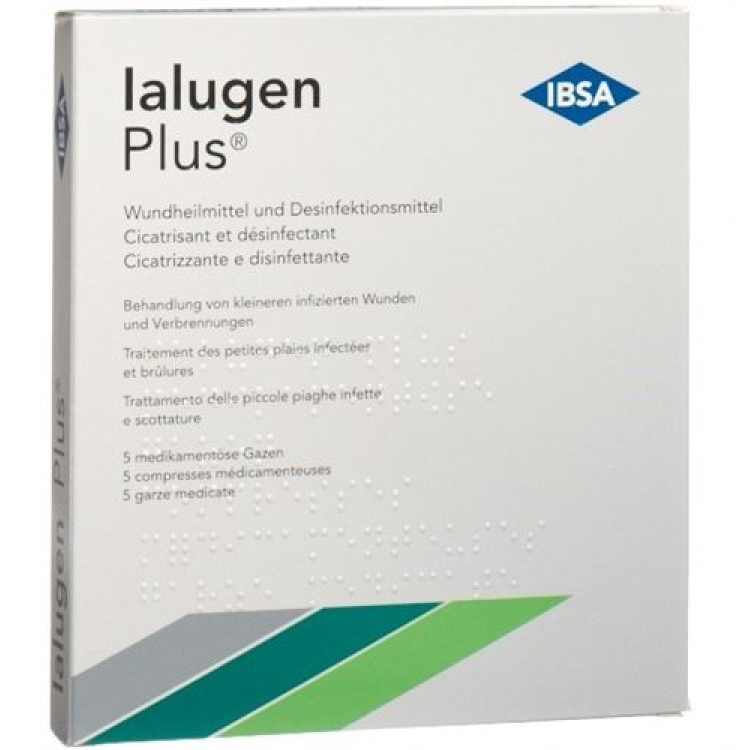 Ialugen Plus Medizinalgaze 10x10cm 5 pz