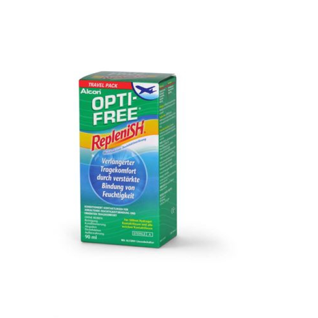 Paquete de viaje de desinfección Opti Free RepleniSH 90 ml