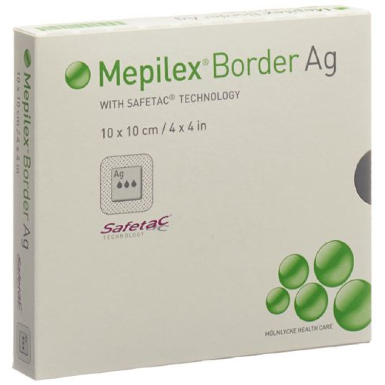 Mepilex Ag Border penový obväz 10x10cm 5 ks