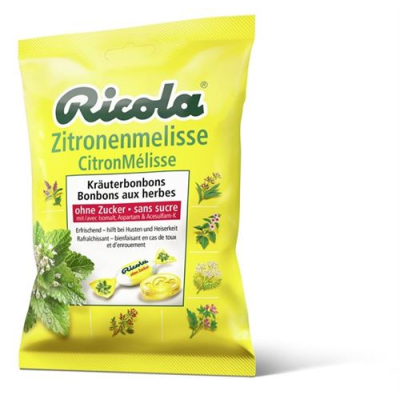 Ricola limon balzamı şəkərsiz bitki mənşəli şirniyyatlar 125 q