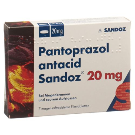 Pantoprazole antiacide Sandoz Filmtabl 20 mg de 7 pcs
