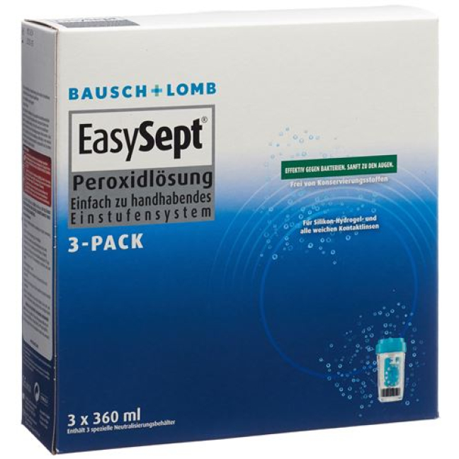 Bausch Lomb EasySept peroksidi 3 paketi 3 x 360 ml