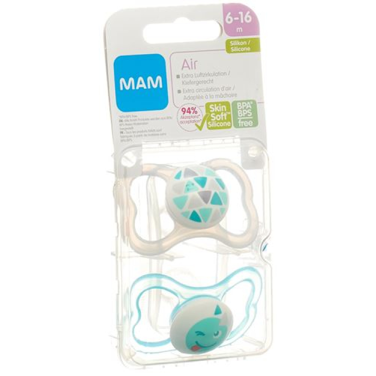 MAM Air Nuggi silicone 6-16 ខែ 2 ភី