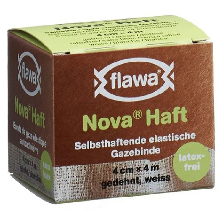 FLAWA NOVA HAFT תחבושת גזה אלסטית 4cmx4m או לטקס