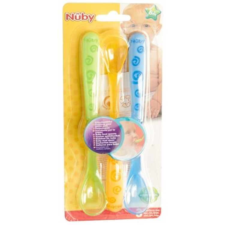 Nuby Ағаш қасық 3 дана