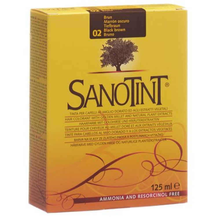 diepbruine Sanotint haarkleur 02