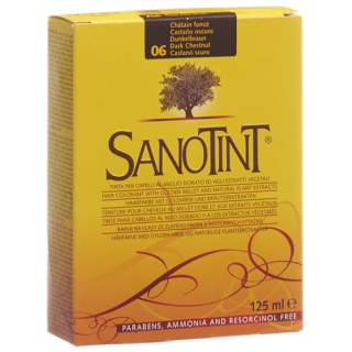 մուգ շագանակագույն մազերի գույն Sanotint 06
