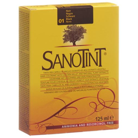 Farba na vlasy Sanotint 01 čierna