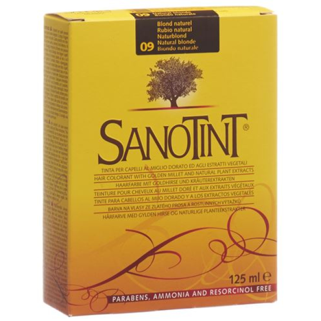 Sanotint шаш түсі 09 табиғи аққұба